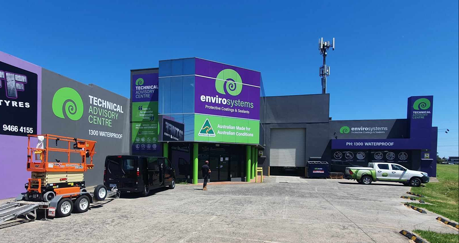 Various signs used to get attention from the roundabout in Thomastown